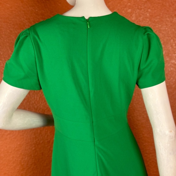 DKNY Women's Bubble-Sleeve Scuba-Crepe Midi Green Dress Size 10. C14 - Picture 7 of 17